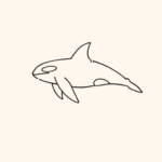 Continuous Line Orca Tattoo