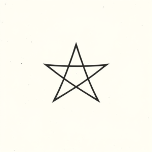Continuous Line Pentagram Tattoo