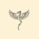 Continuous Line Quetzalcoatl Tattoo