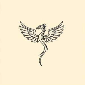 Continuous Line Quetzalcoatl Tattoo