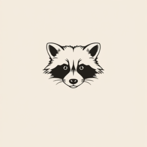Continuous Line Raccoon Tattoo