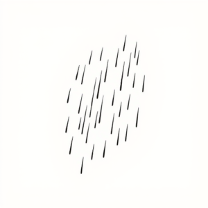 Continuous Line Rain Tattoo