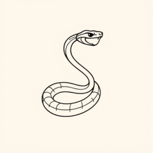 Continuous Line Rattlesnake Tattoo