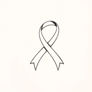 Continuous Line Ribbon Tattoo