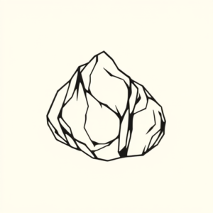 Continuous Line Rock Tattoo