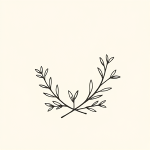 Continuous Line Rosemary Tattoo