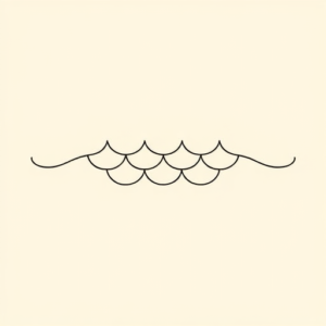 Continuous Line Scale Tattoo