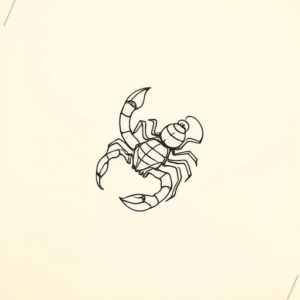 Continuous Line Scorpio Tattoo