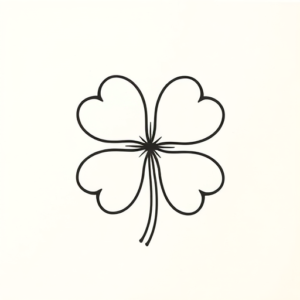Continuous Line Shamrock Tattoo