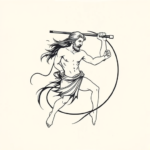 Continuous Line Sisyphus Tattoo