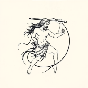 Continuous Line Sisyphus Tattoo