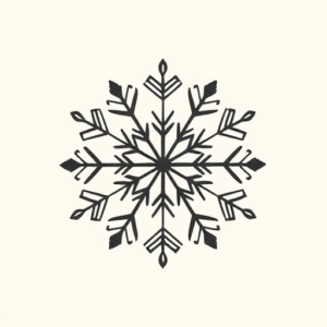 Continuous Line Snowflake Tattoo