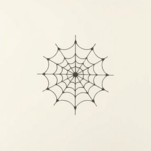 Continuous Line Spiderweb Tattoo