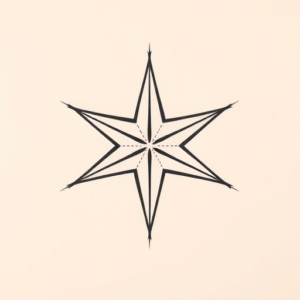 Continuous Line Star Tattoo