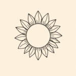 Continuous Line Sunflower Tattoo