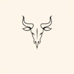 Continuous Line Taurus Tattoo