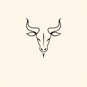 Continuous Line Taurus Tattoo