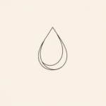 Continuous Line Teardrop Tattoo