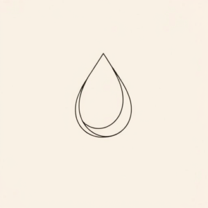 Continuous Line Teardrop Tattoo