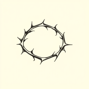 Continuous Line Thorn Tattoo