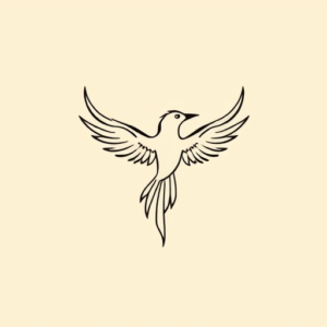 Continuous Line Thunderbird Tattoo