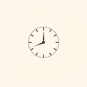 Continuous Line Time Tattoo