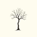 Continuous Line Tree Tattoo