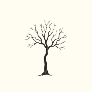 Continuous Line Tree Tattoo