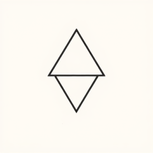 Continuous Line Triangle Tattoo