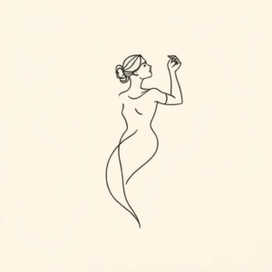 Continuous Line Venus Tattoo