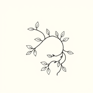 Continuous Line Vine Tattoo