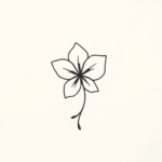 Continuous Line Violet Tattoo