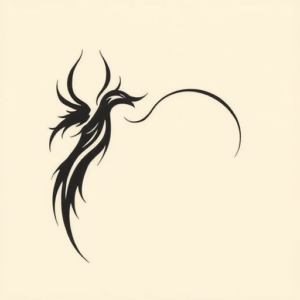 Continuous Line Wendigo Tattoo