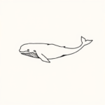 Continuous Line Whale Tattoo