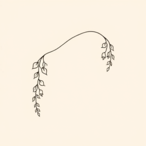 Continuous Line Wisteria Tattoo