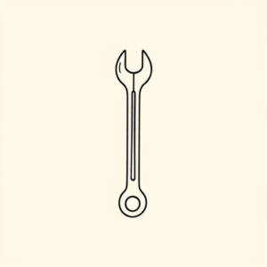 Continuous Line Wrench Tattoo