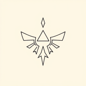 Continuous Line Zelda Tattoo