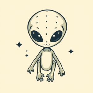 Cute Alien Tattoo