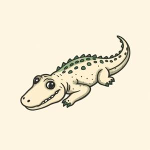 Cute Alligator Tattoo