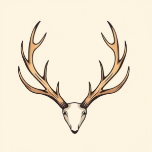 Cute Antler Tattoo