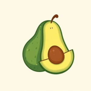 Cute Avocado Tattoo