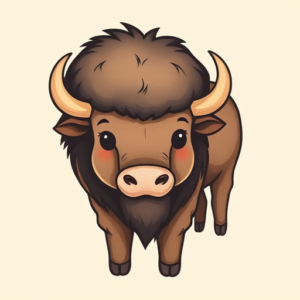 Cute Bison Tattoo