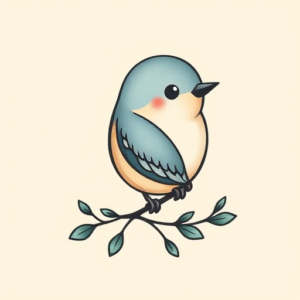 Cute Bluebird Tattoo