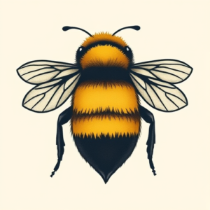 Cute Bumblebee Tattoo