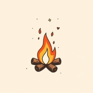 Cute Campfire Tattoo