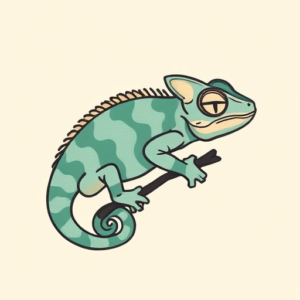Cute Chameleon Tattoo