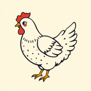 Cute Chicken Tattoo