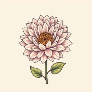 Cute Chrysanthemum Tattoo