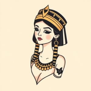 Cute Cleopatra Tattoo