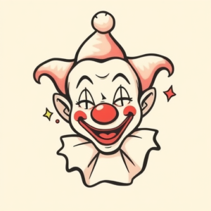 Cute Clown Tattoo